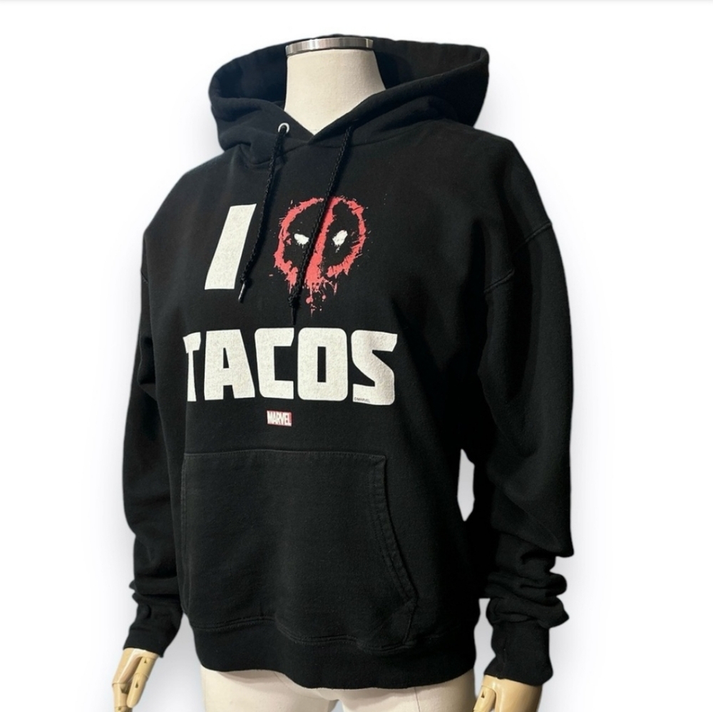 Marvel Deadpool Black Cotton Hoodie
